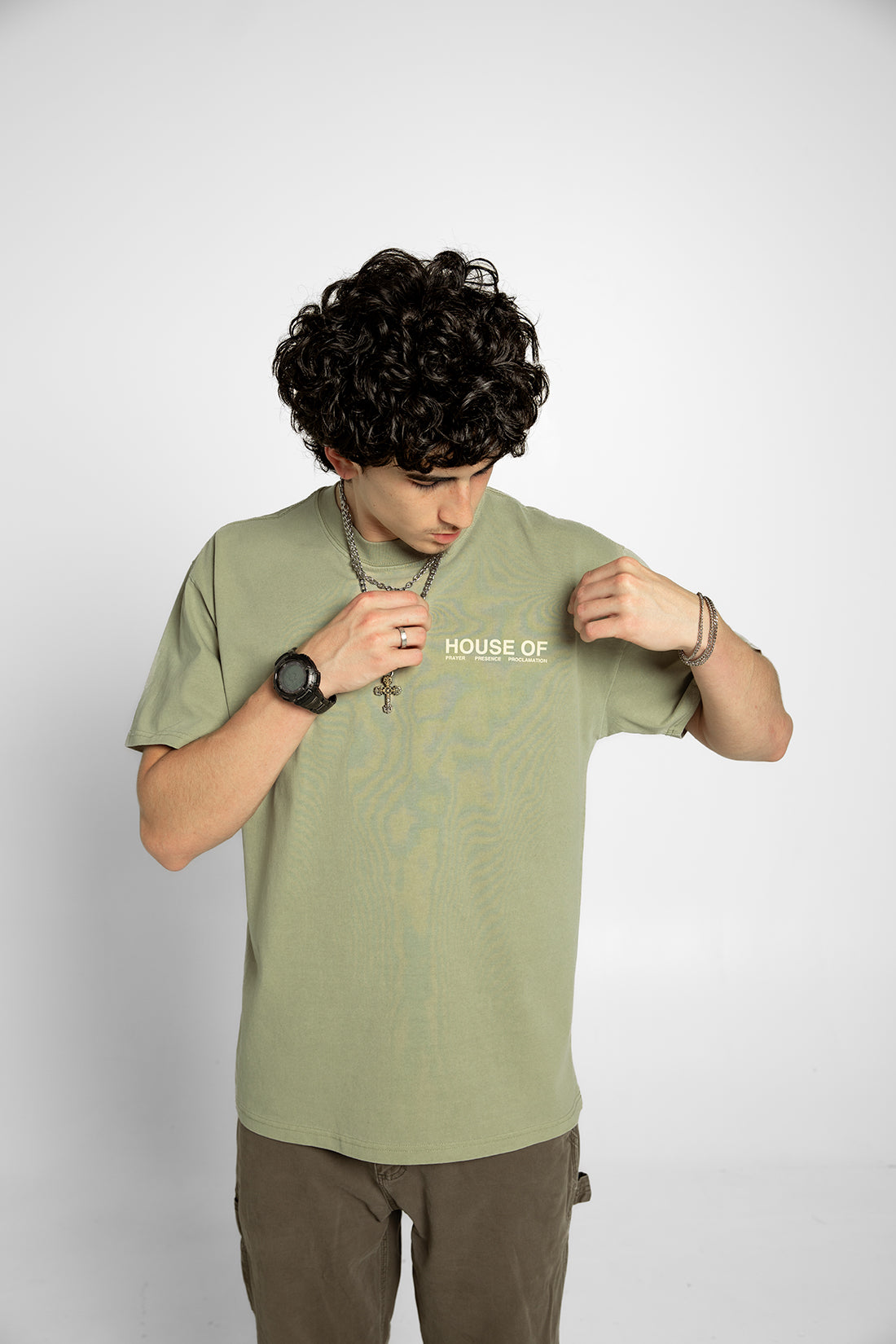House Of Prayer Green Tee