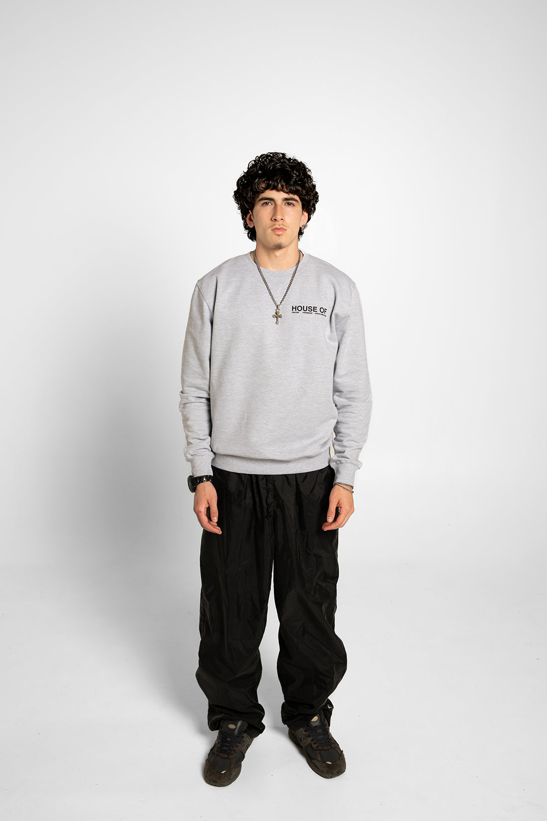 House Of Prayer Gray Crew