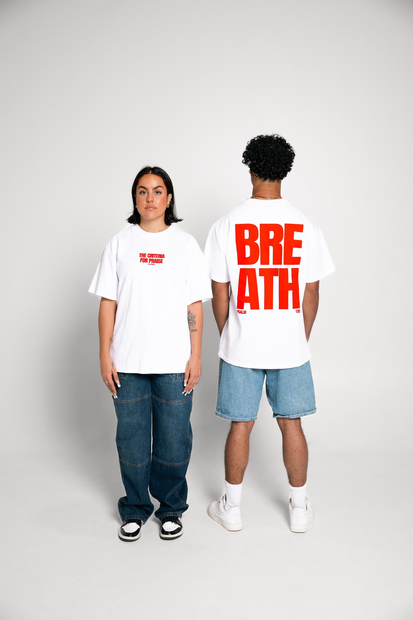 Breath Tee - White/Red