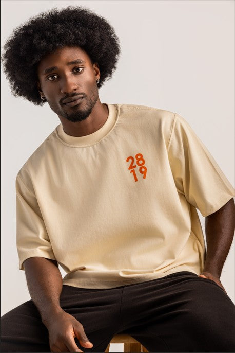 Preach The Word Tee - Cream/Orange