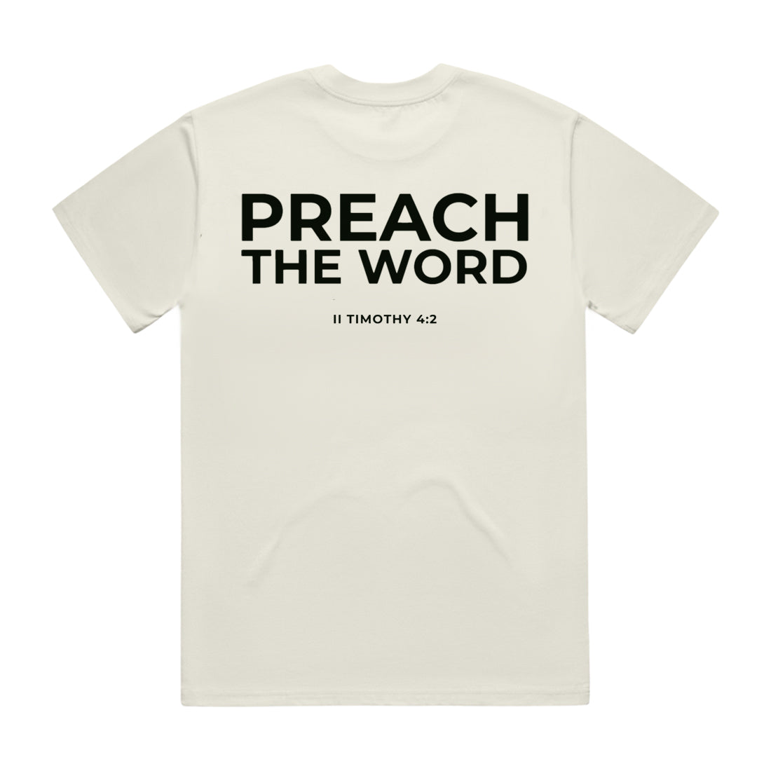 Preach The Word Tee - Cream/Black