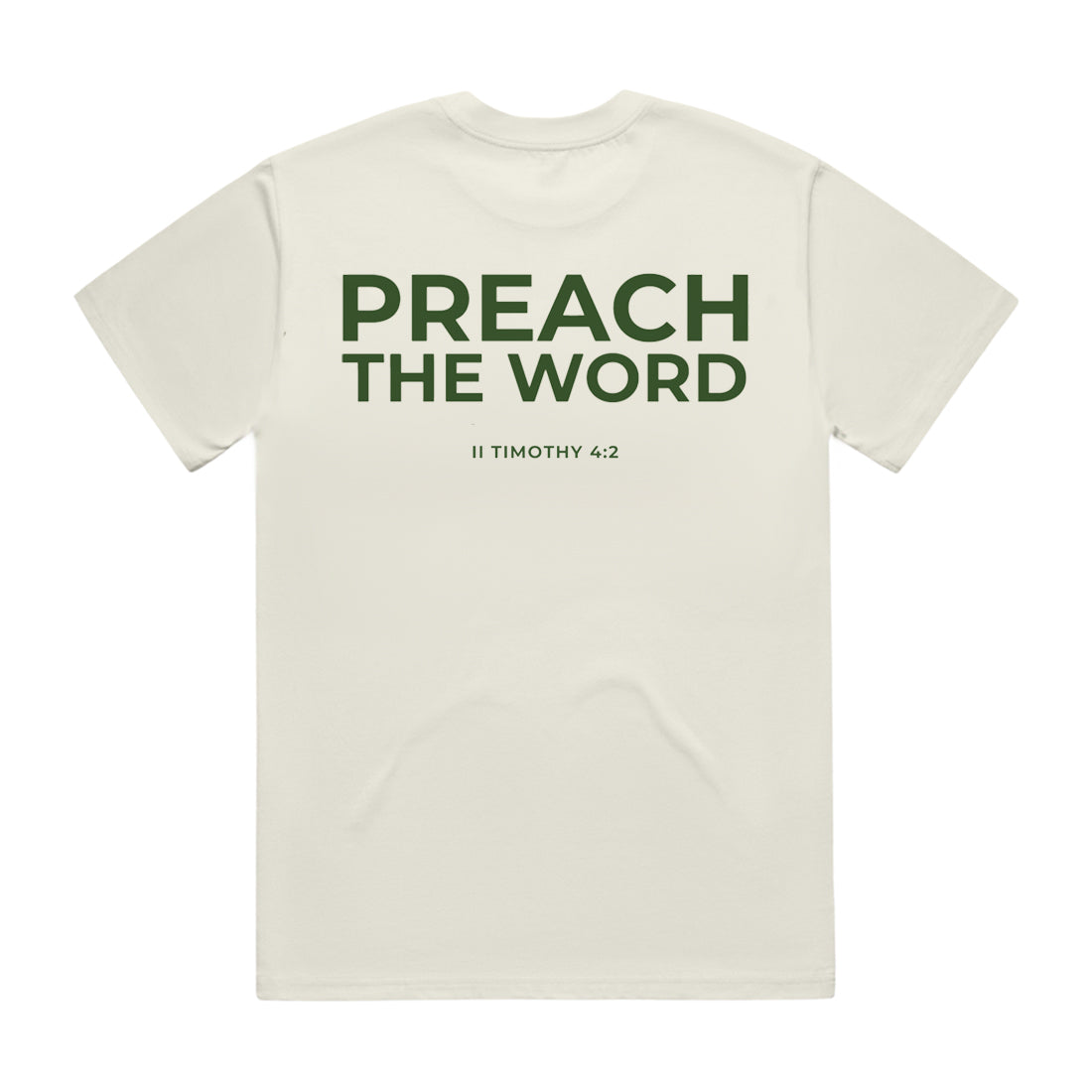 Preach The Word Tee - Cream/Forest