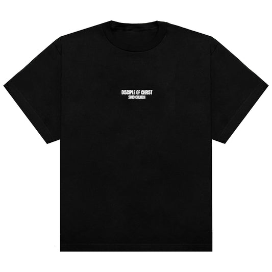 Disciple of Christ Black Tee - Black/White