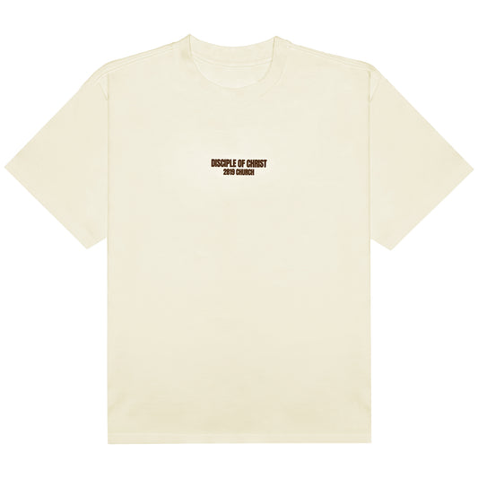 Disciple of Christ Tee - Cream/Brown