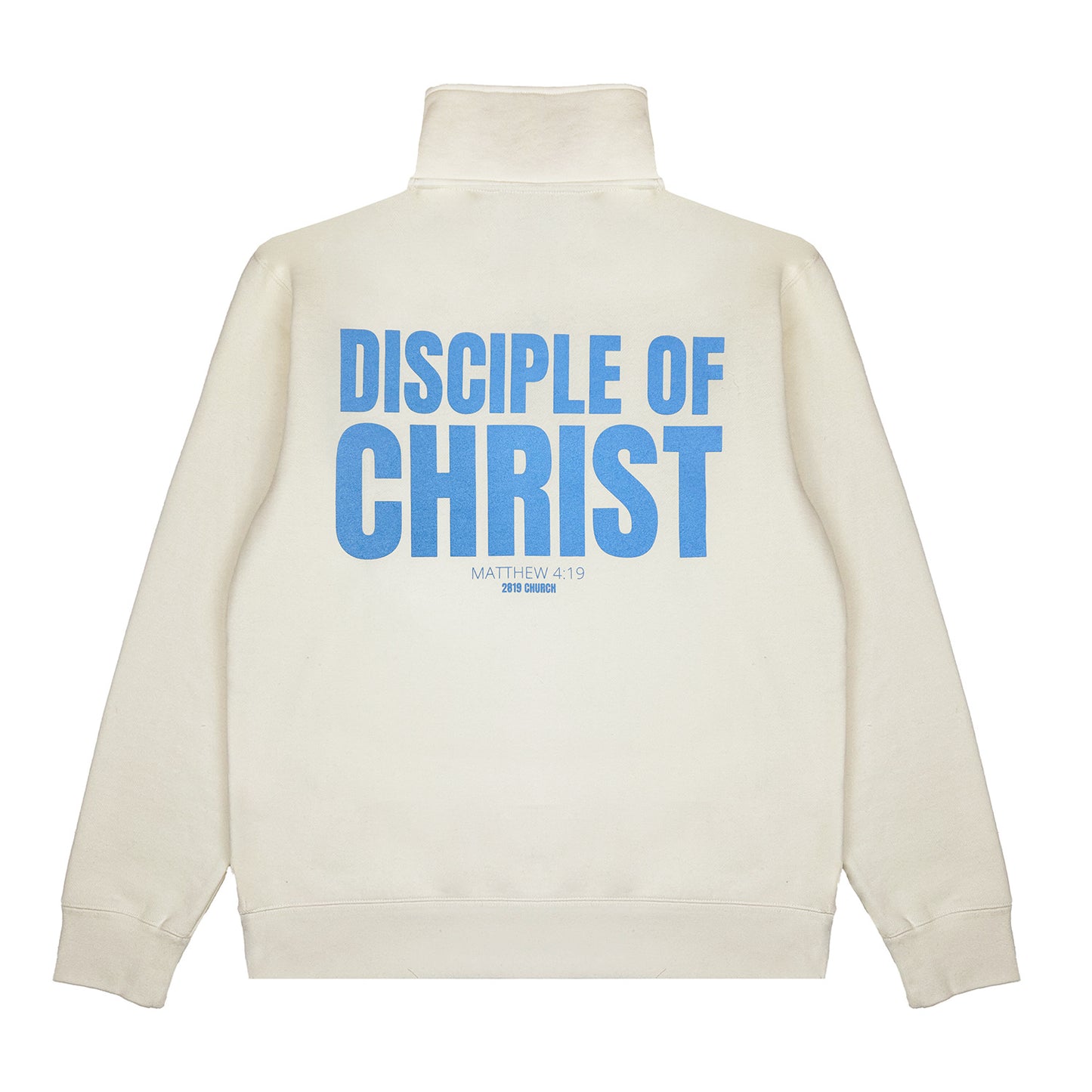 Disciple of Christ Quarter Zip - Cream/Spring Blue