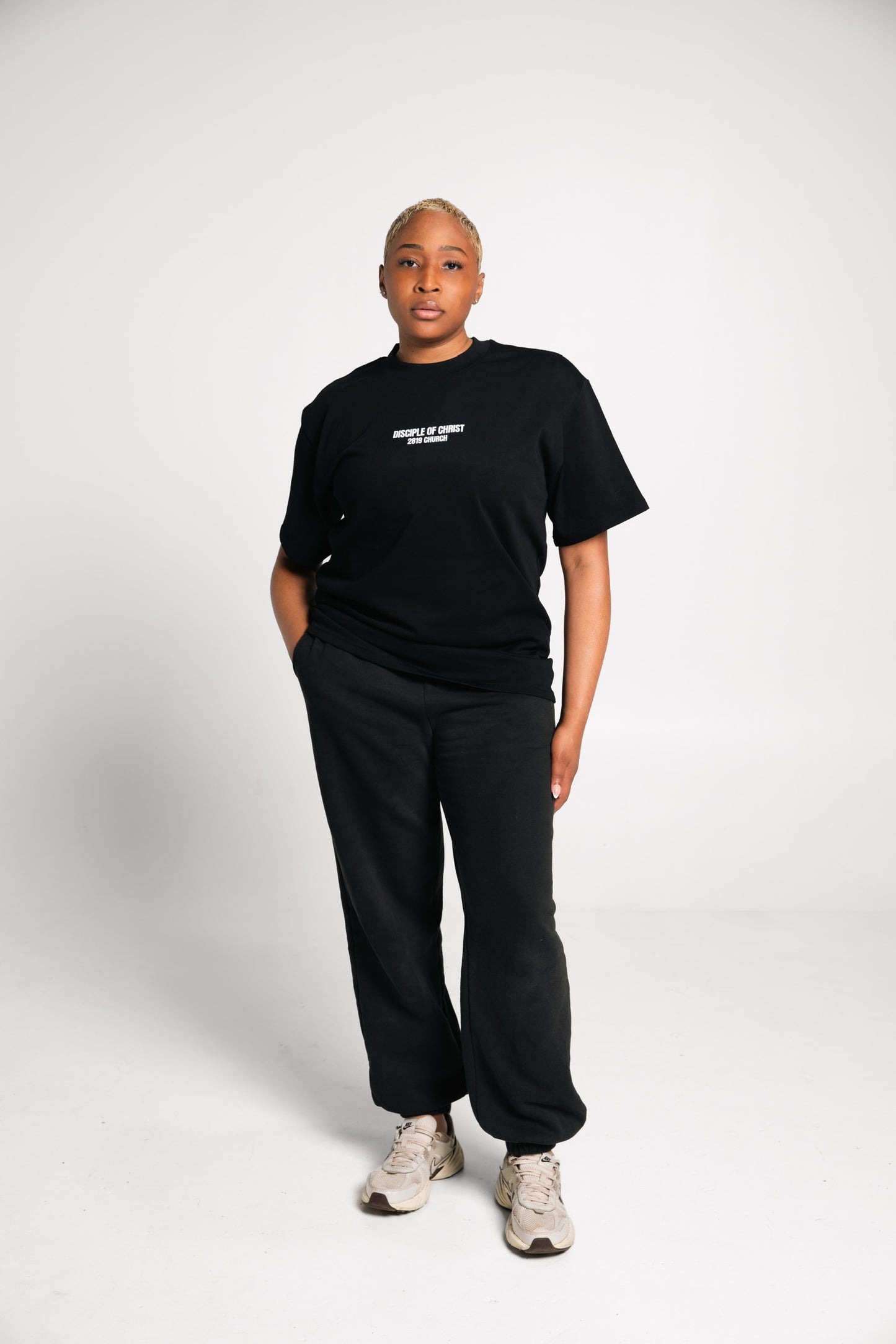 Disciple of Christ Black Tee - Black/White