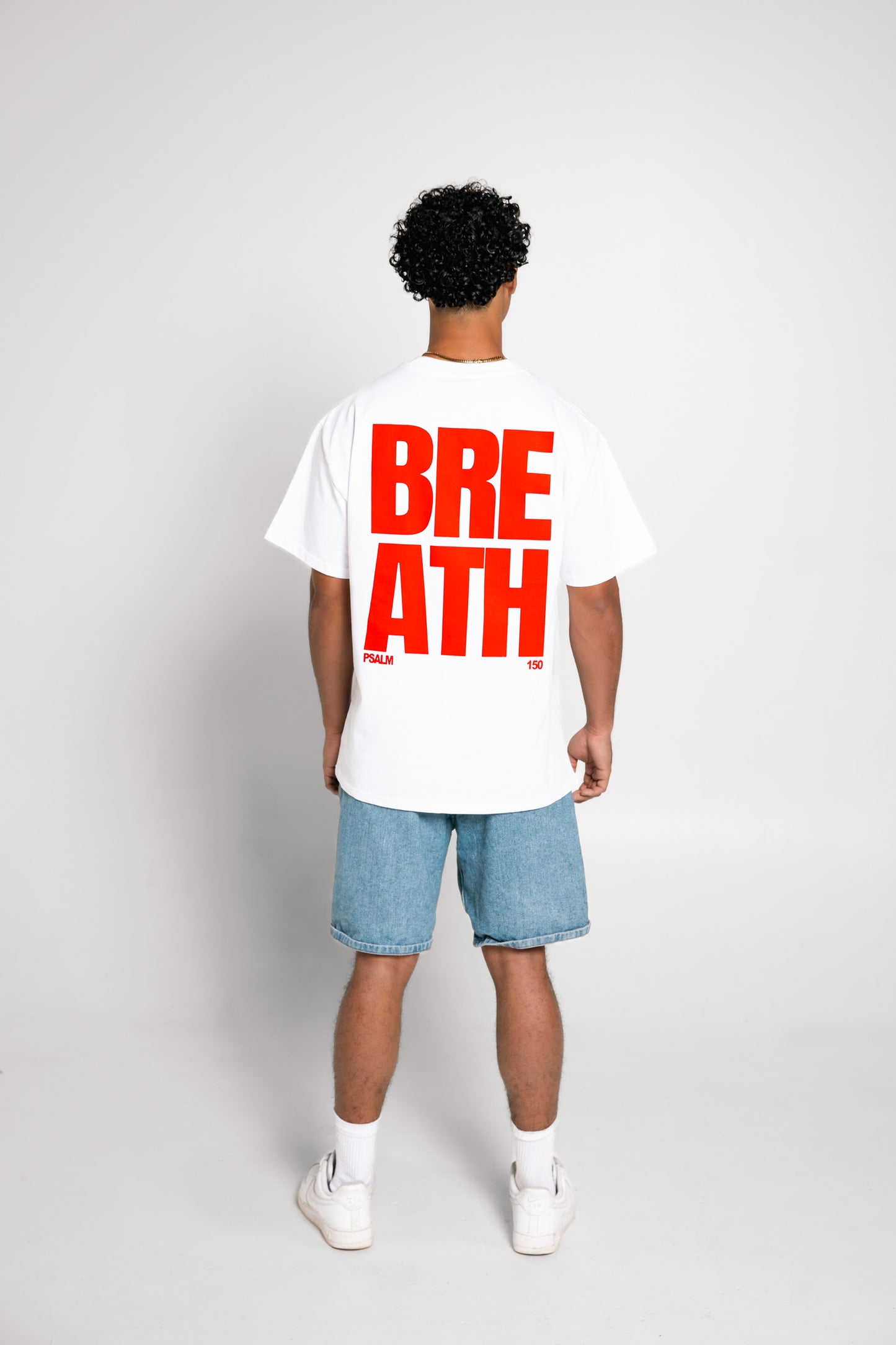 Breath Tee - White/Red