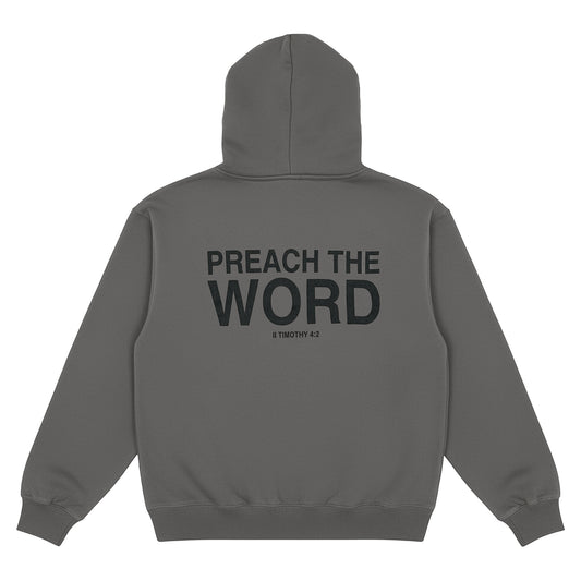 Preach The Word Hoodie - Gray/Gray