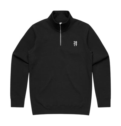 2819 Quarter Zip - Black/White
