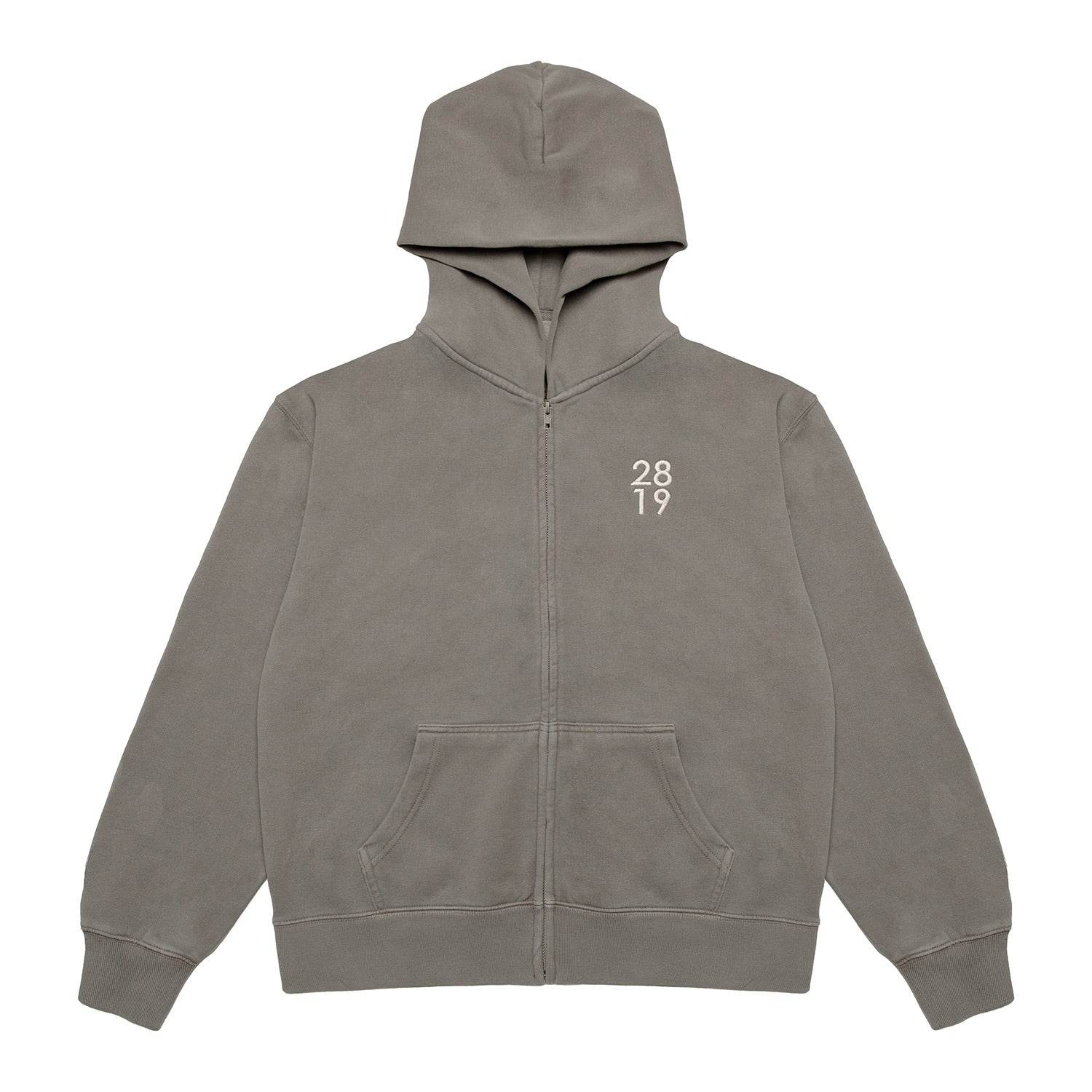 2819 Zip Hoodie - Faded Grey – 2819 Store
