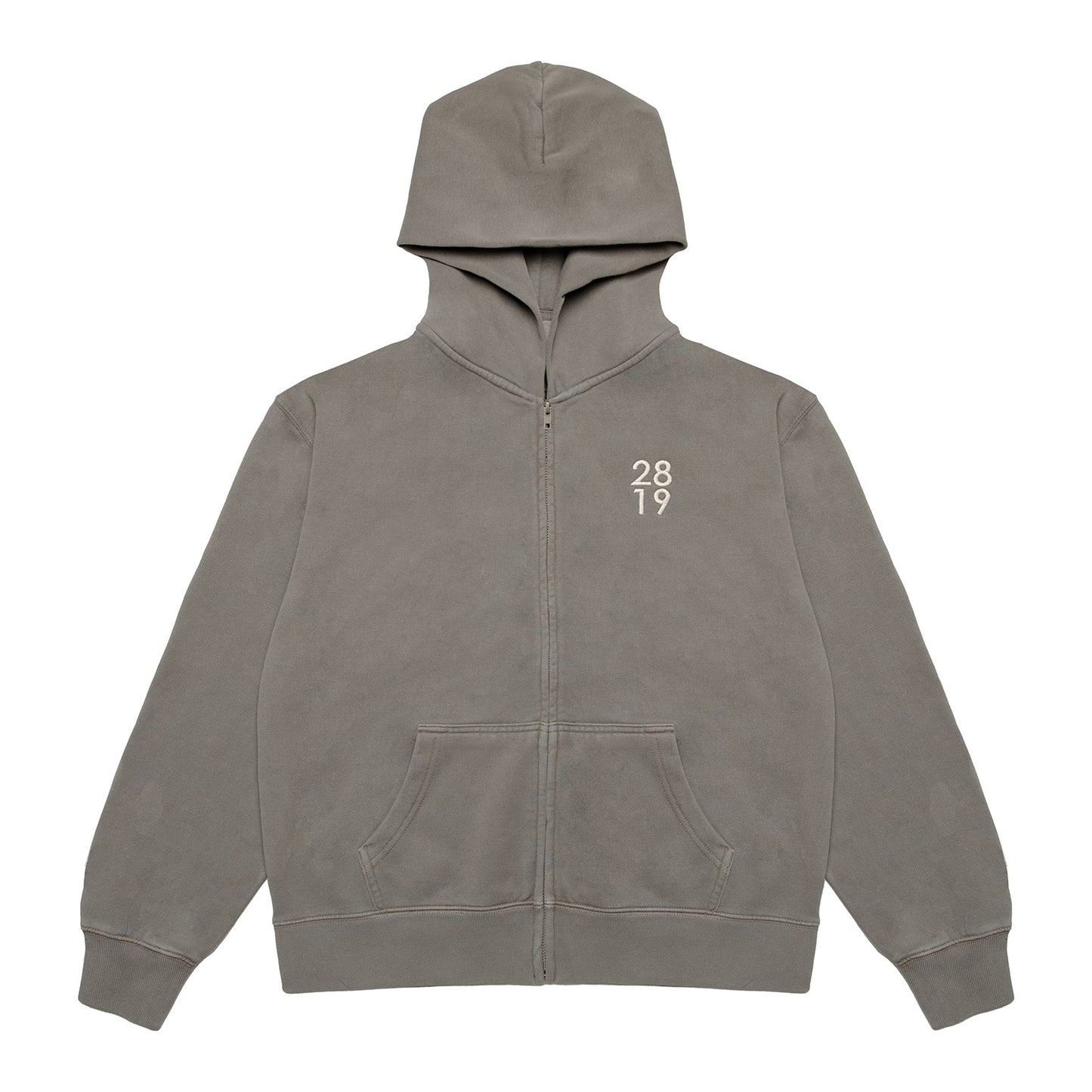 2819 Zip Hoodie - Faded Grey