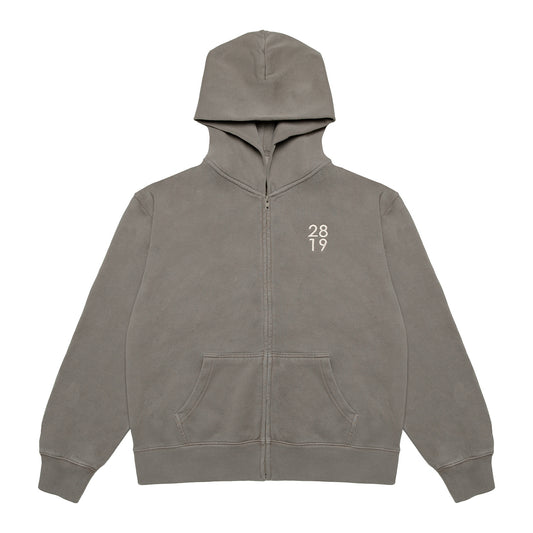 2819 Zip Hoodie - Faded Grey