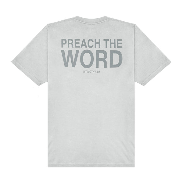 Preach The Word tee in gray