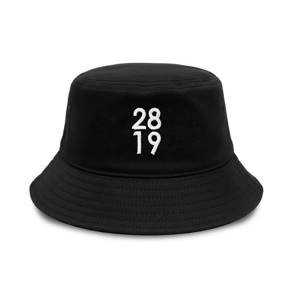 2819 Stacked Embroidered Bucket Hat Black