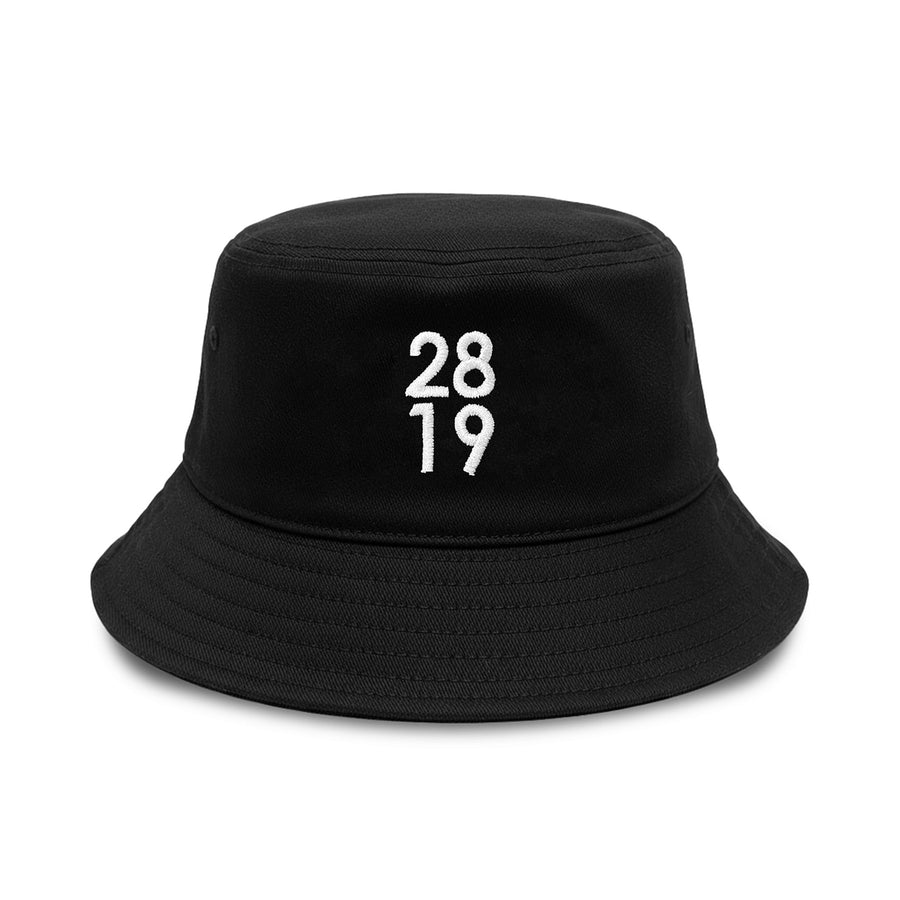 2819 Stacked Embroidered Bucket Hat Black