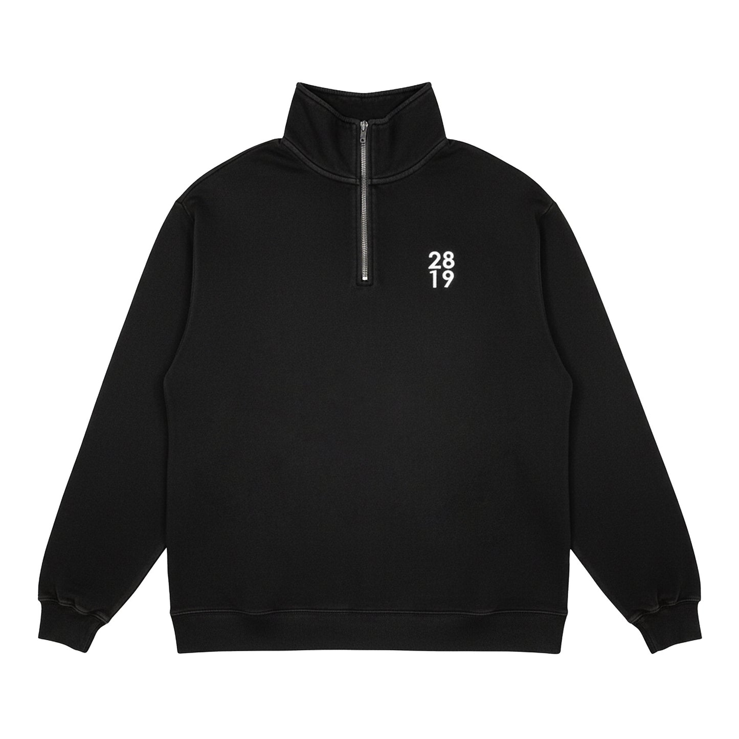2819 Quarter Zip - Black/White