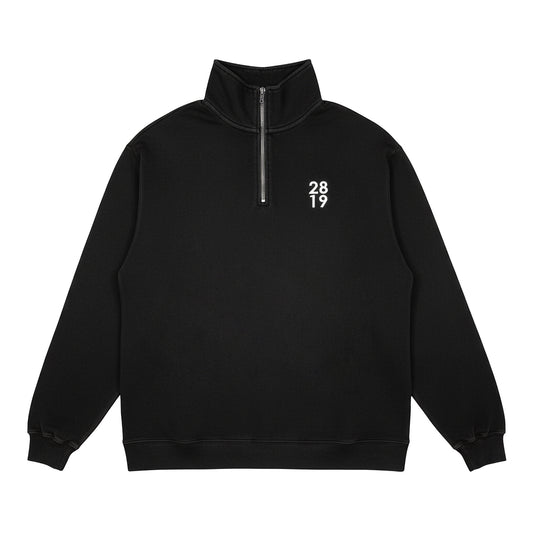 2819 Quarter Zip - Black/White