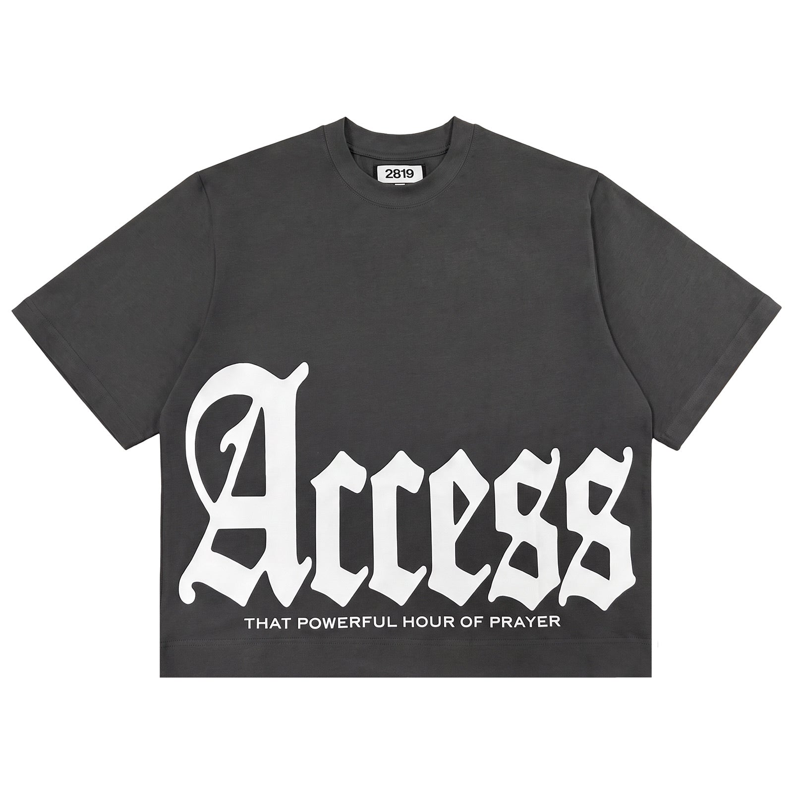 Access Old English Tee - Charcoal · 2819 STORE