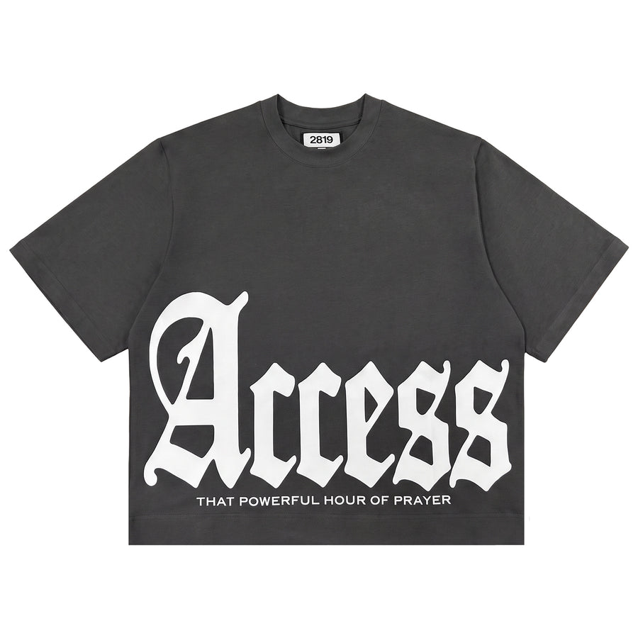 Access Old English Tee - Charcoal