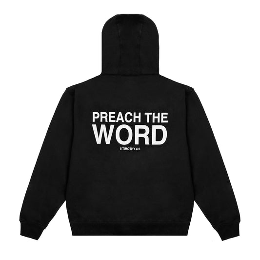 Preach The Word Hoodie - Black/White