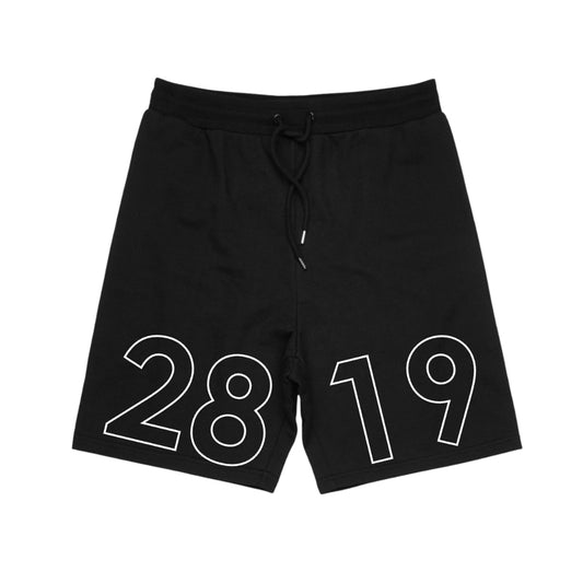 2819 Bold Logo Shorts - Black/White
