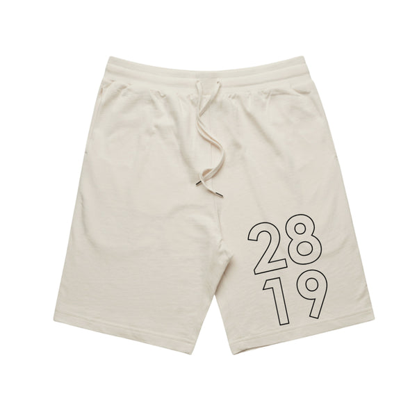 2819 Classic logo shorts in cream and black