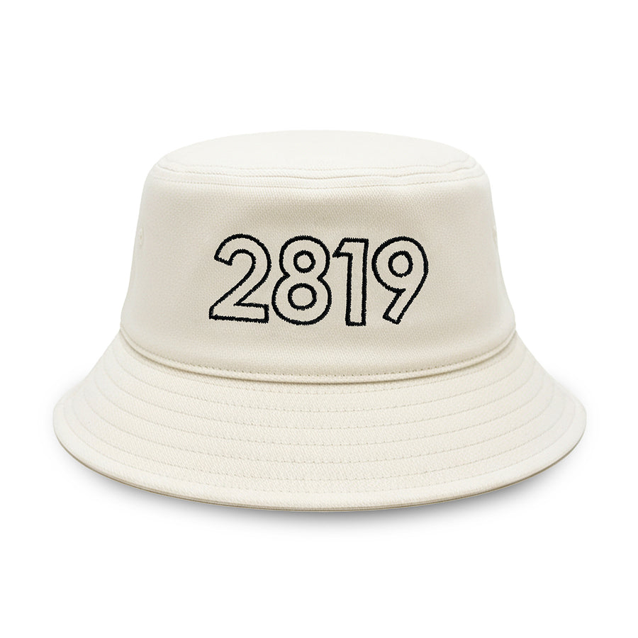 2819 Embroidered Bucket Hat Ecru