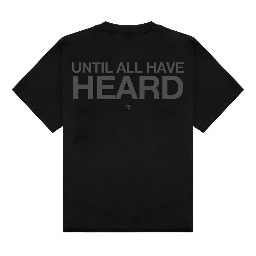 Until All Have Heard® Tee Black/Grey