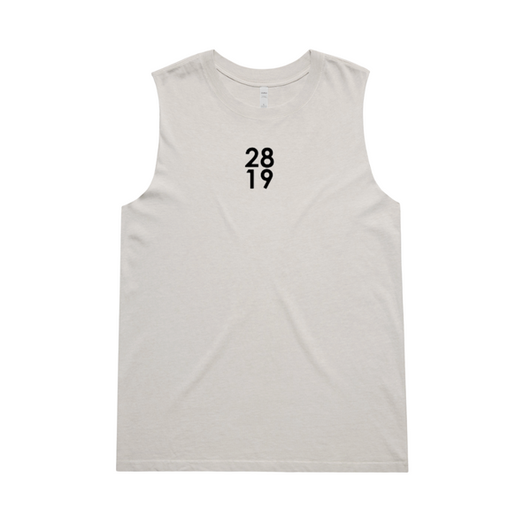 2819 box logo tank in cream