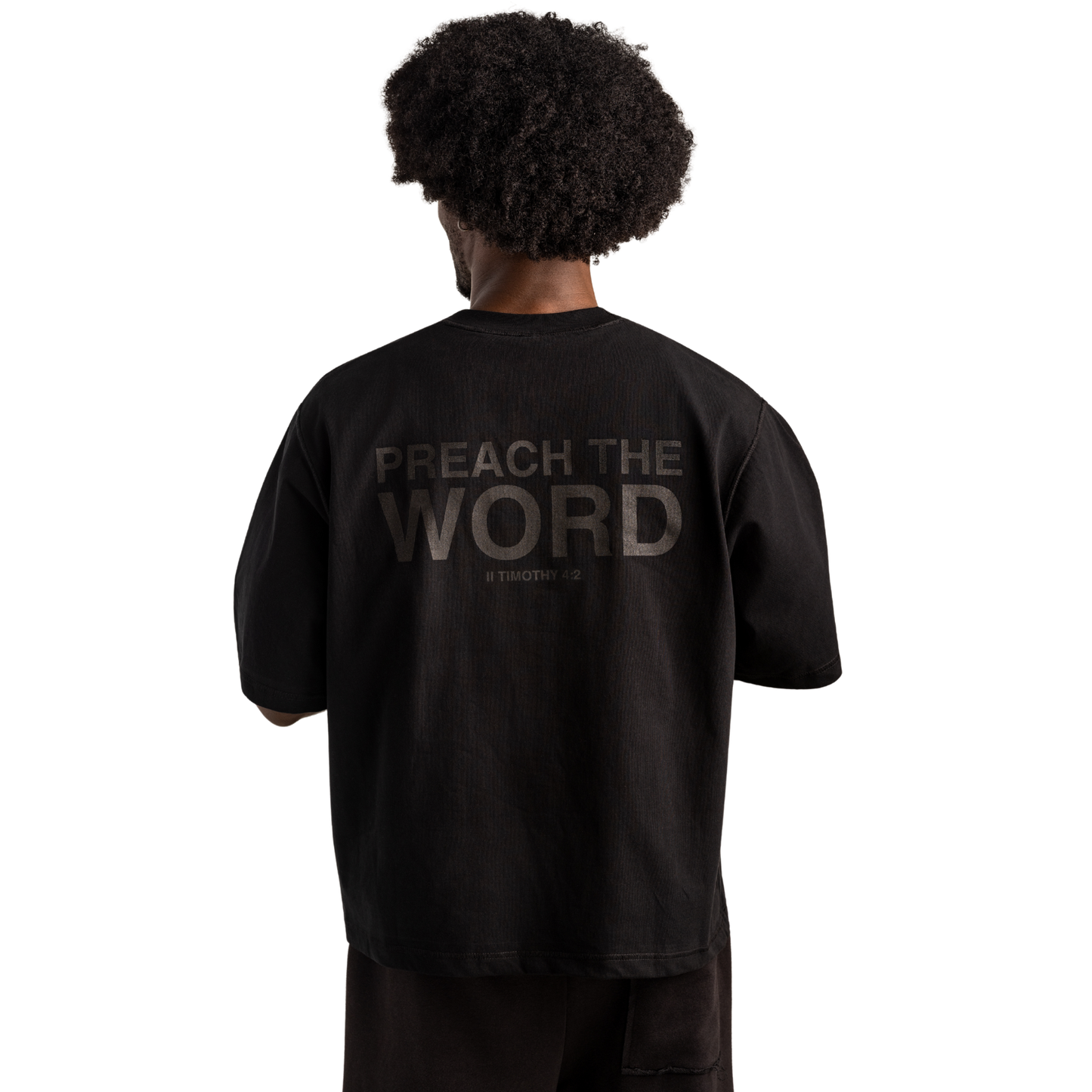Preach The Word Tee - Black/Black