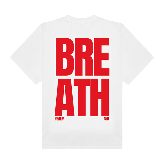 Breath Tee - White/Red