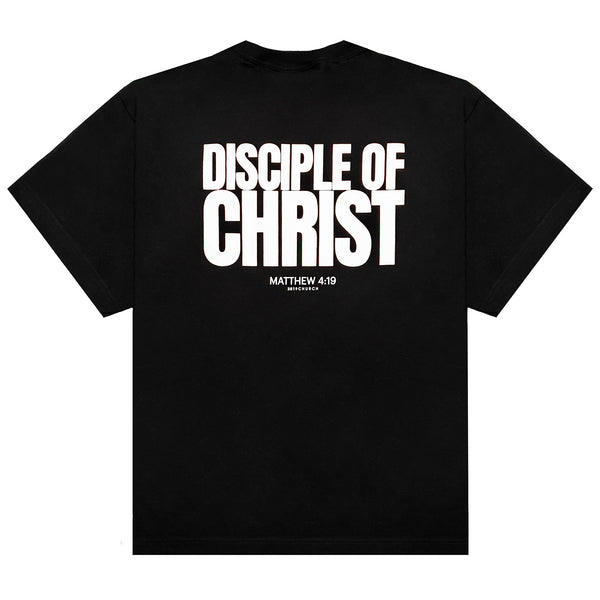 Disciple of Christ Black Tee - Black/White