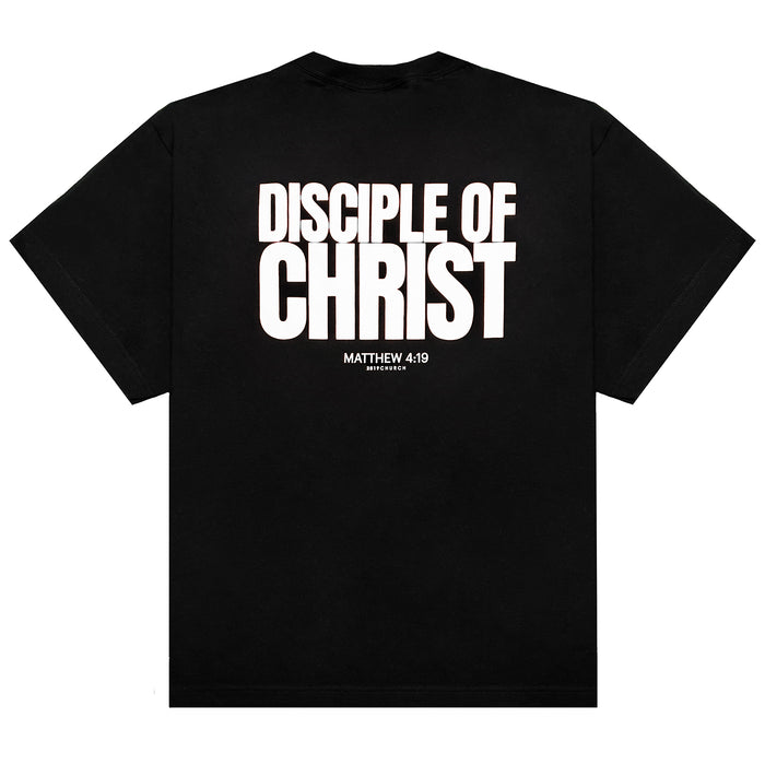 Disciple of Christ Black Tee - Black/White