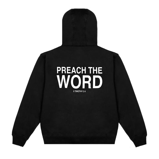 Preach The Word Hoodie - Black/White