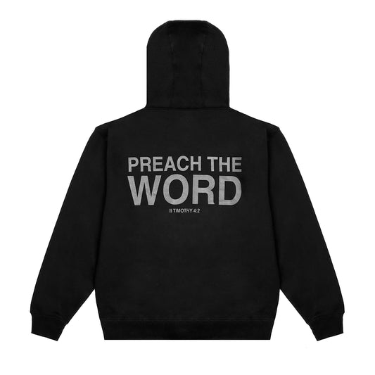 Preach The Word Hoodie - Black/Gray