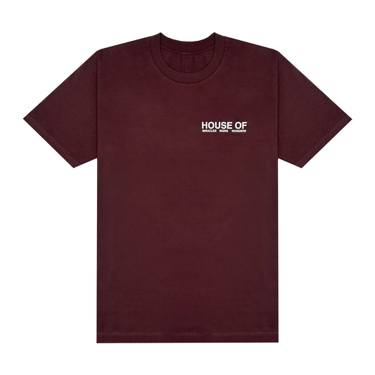 House of Miracles Burgundy Tee