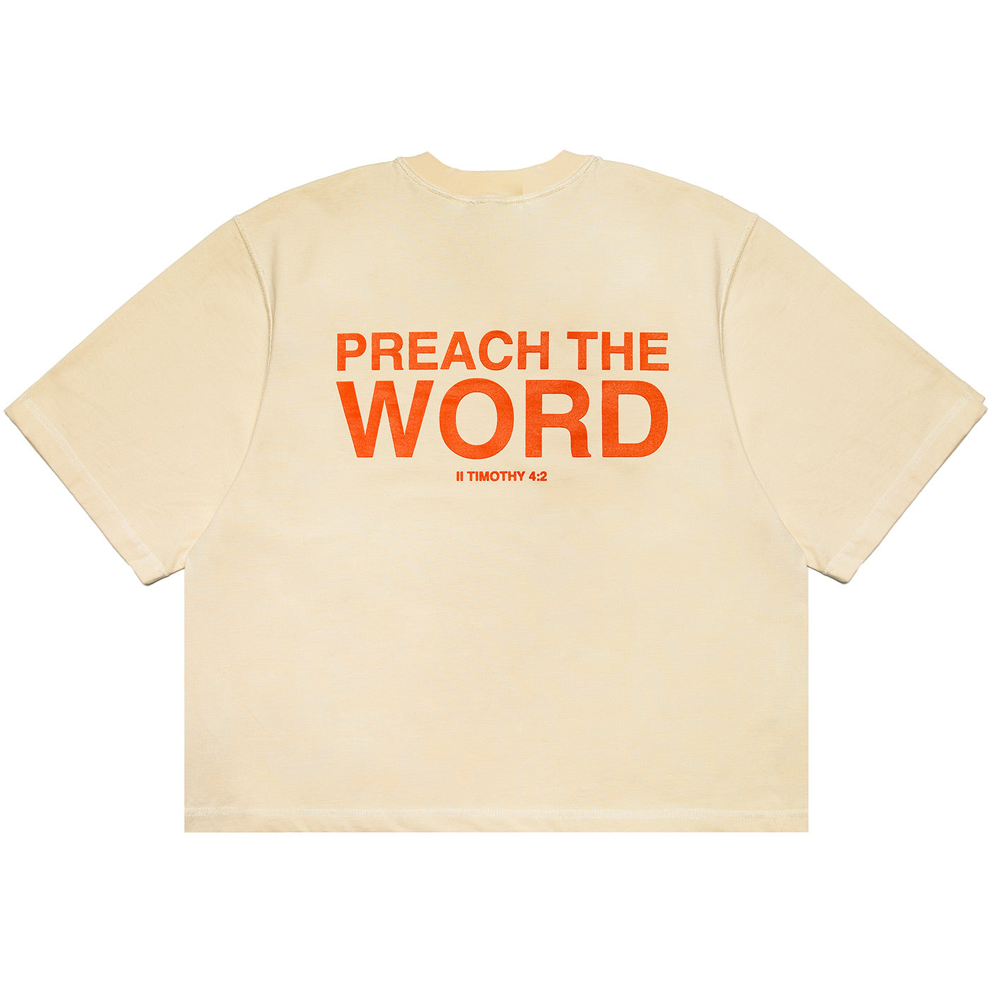Preach The Word Tee - Cream/Orange