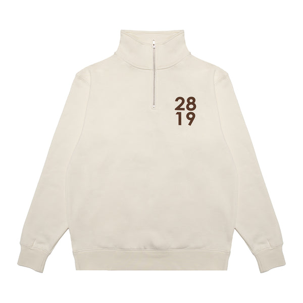 Preach The Word cream and brown quarter zip