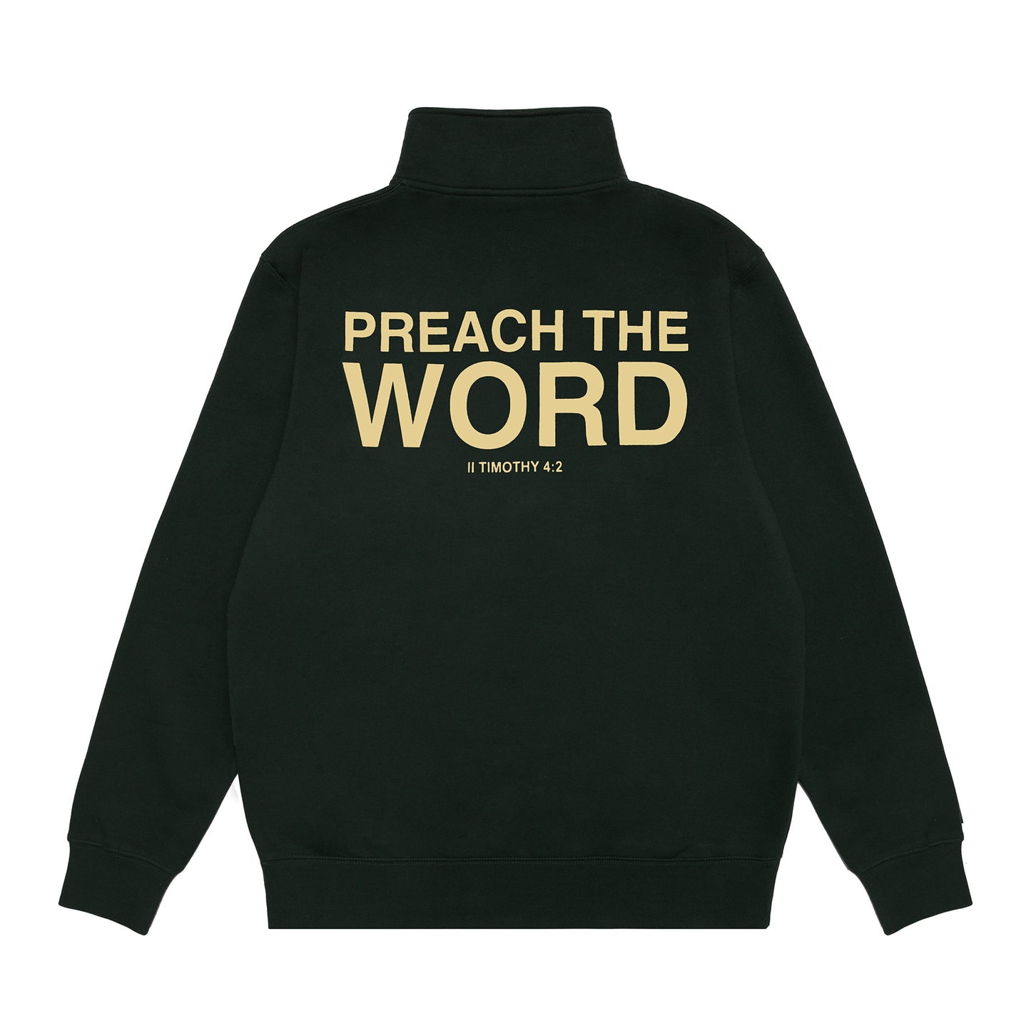 Preach The Word 1/2 Zip Pine/Cream