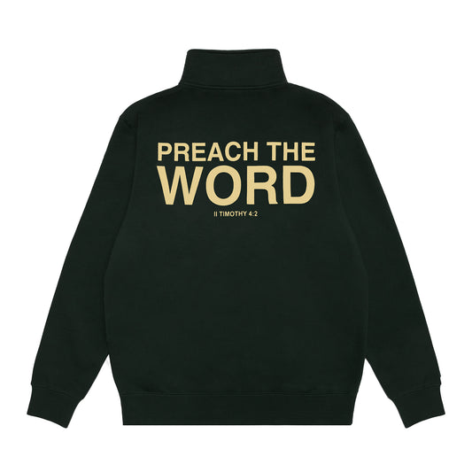 Preach The Word 1/2 Zip Pine/Cream