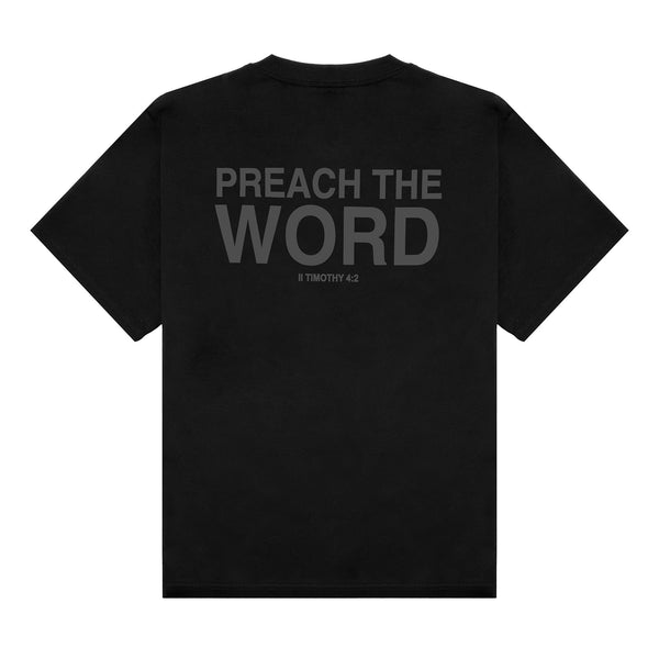 Preach The Word Tee - Black/Gray