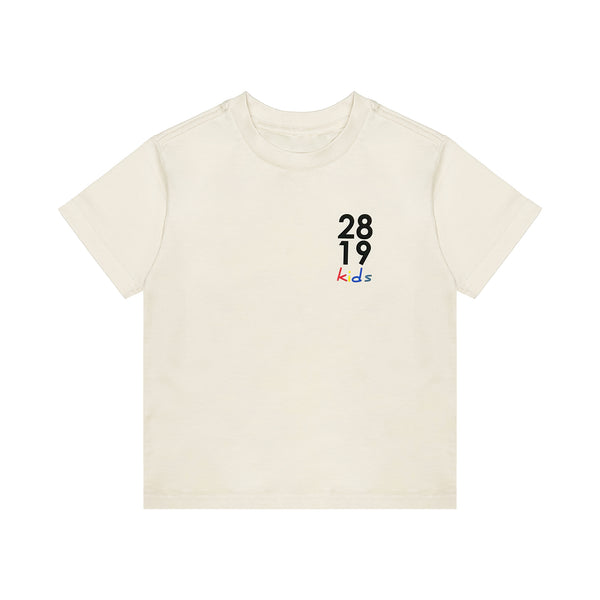 2819 Kids Classic cream tee with the 2819 logo
