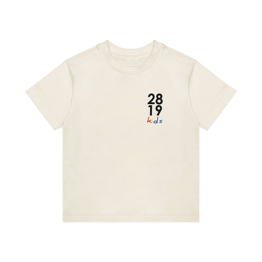 2819 Kids Classic cream tee with the 2819 logo