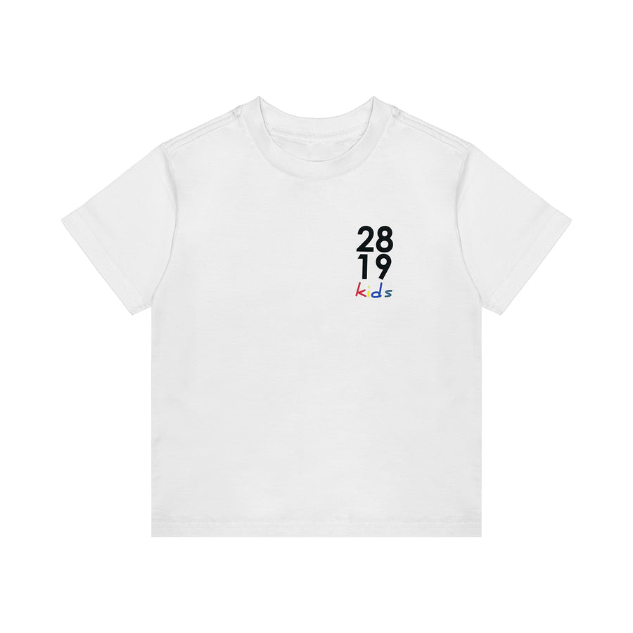 2819 Kids Classic white tee with the 2819 logo
