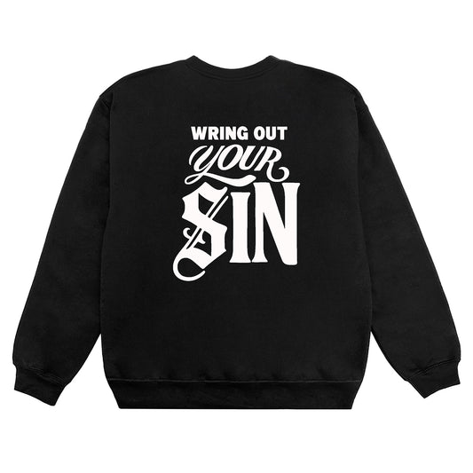 Wring Out Your Sin Crew - Black/White
