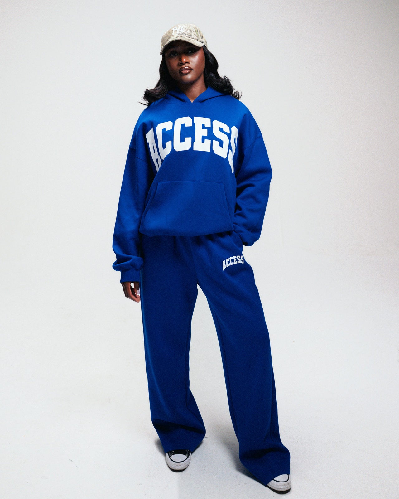 The ACCESS sweatsuit in royal blue